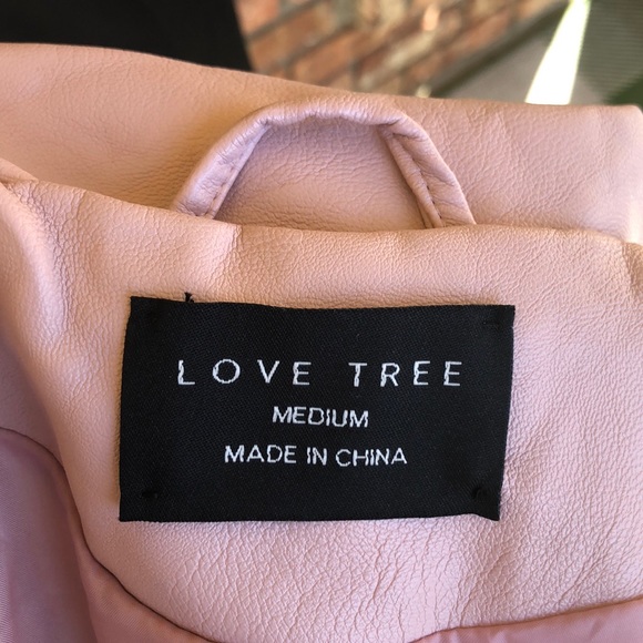 Love Tree pink faux leather bomber jacket. Lowest price today! - Picture 13 of 16